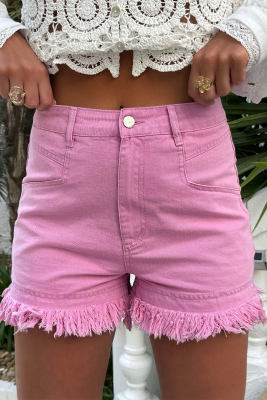 Pretty in Pink Denim Shorts