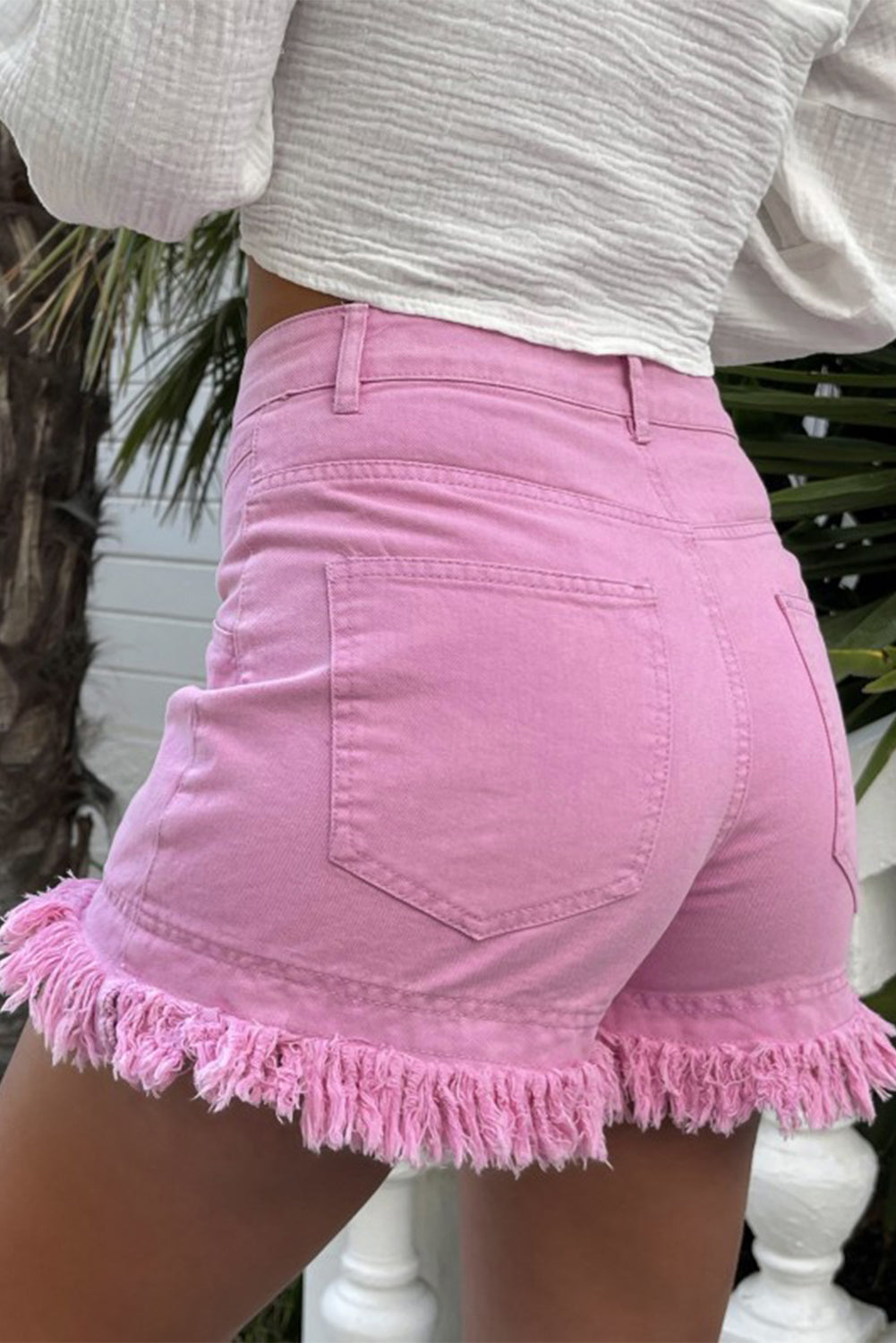 Pretty in Pink Denim Shorts